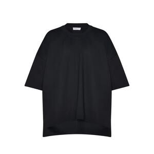 Rosetta Getty Collapsed T-Shirt Black Scuba XS Oversized